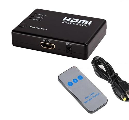 Bộ gộp HDMI Switch 3 vào 1 ra(Đen)