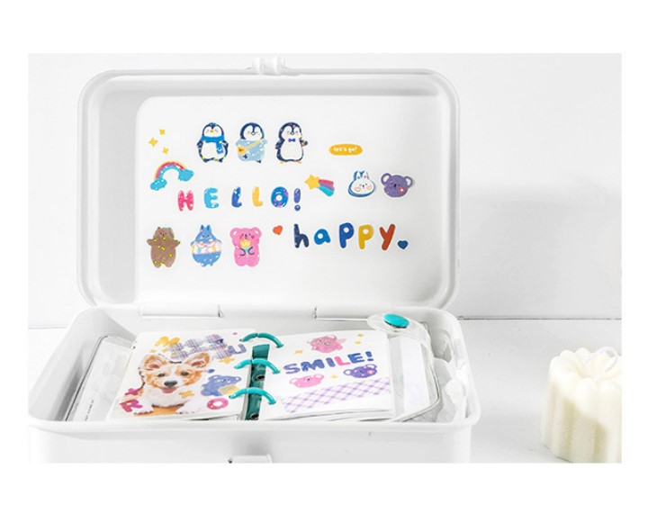 [HCM]Sticker dễ thương Hello Sticker lấp lánh kim tuyến Be Tiny