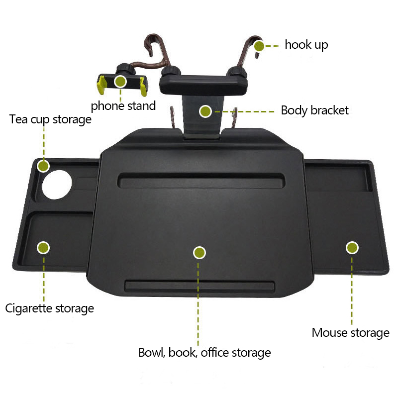 Car Desk Steering Wheel Table Seat Back Tray