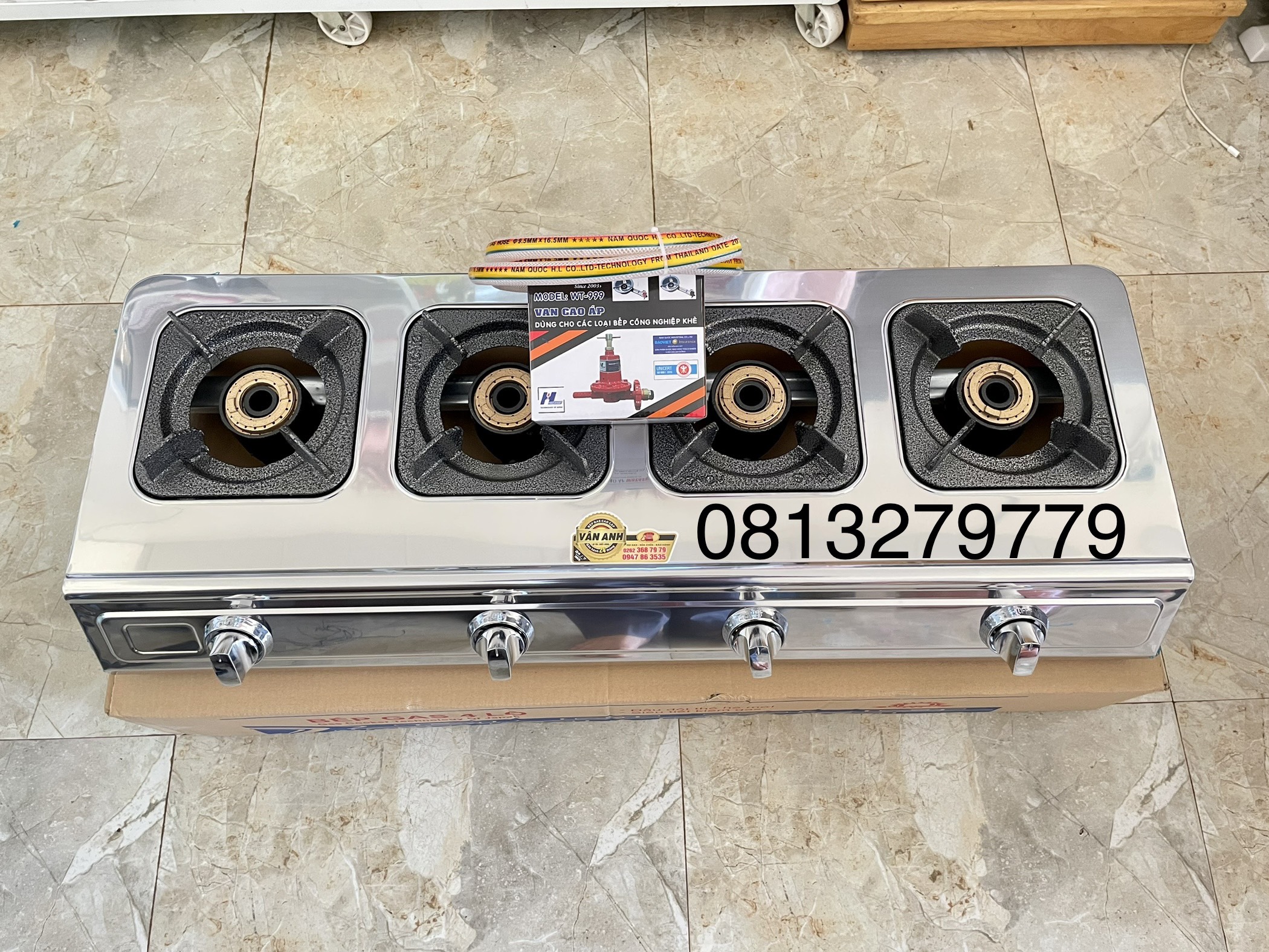 BẾP GAS 4 LÒ KHÈ CAO CẤP