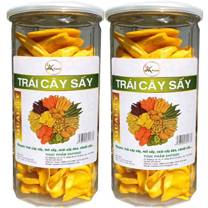 [TÙY CHỌN]  MÍT SẤY NGUYÊN CÁNH ĐẶC SẢN LOẠI 1- MỖI HŨ 200G HIỆU SK FOOD