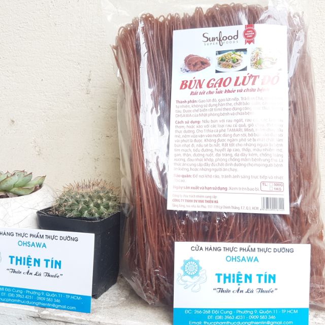 Bún gạo lứt đỏ gói 500g