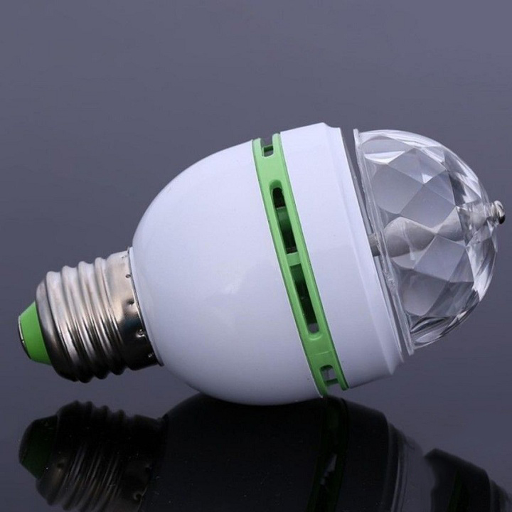Đèn Led 7 Màu Xoay Lung Linh Chuôi E27