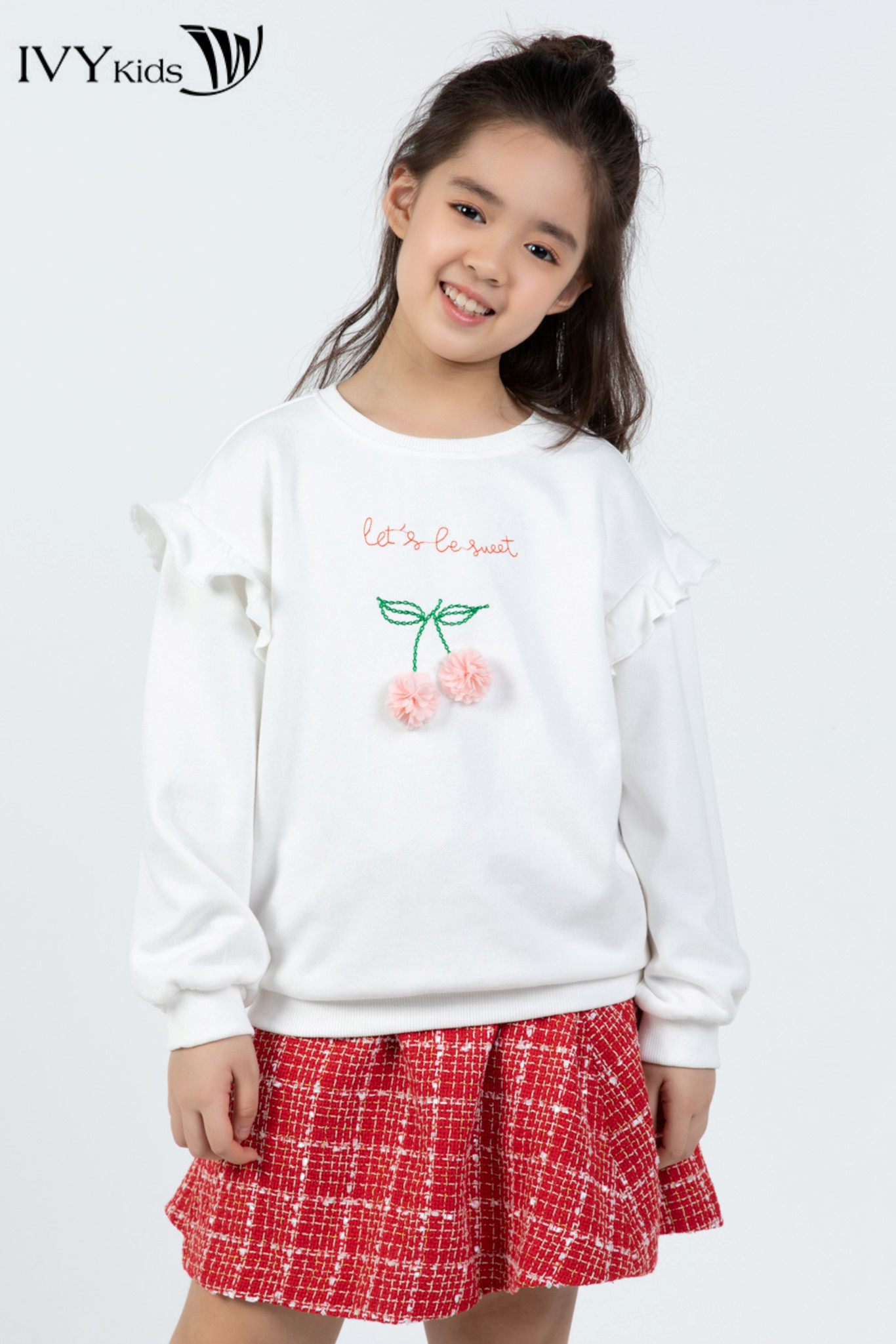 Áo thun bé gái let's be sweet ivy moda ms 58g1081