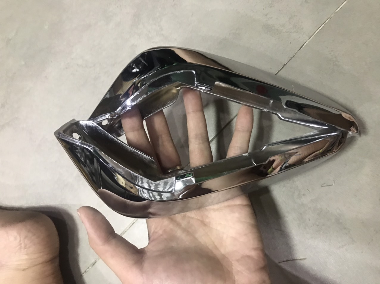 Cặp ốp co bửng xe Airblade 2010 xi mạ Crôm