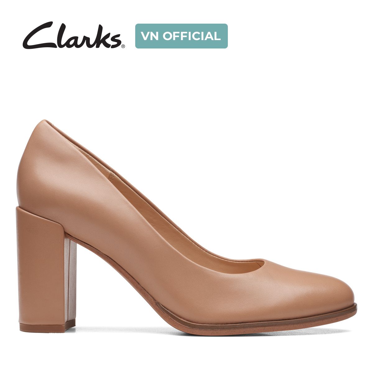 Giày cao gót 8.5cm da nữ clarks - freva85 court