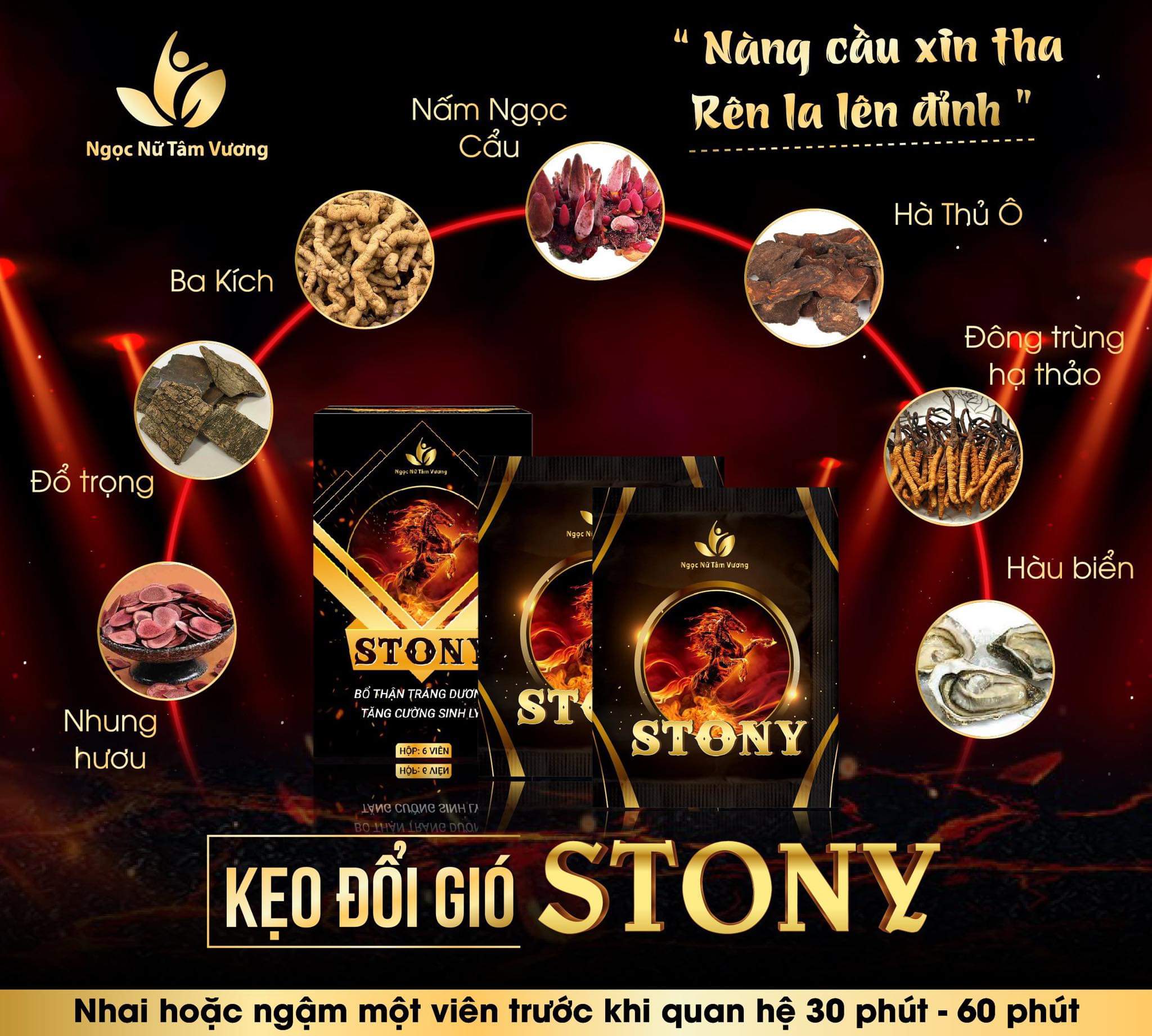 [CHE TÊN SP ] 1 VIÊN-KẸO ĐỔI GIÓ STONY CHÍNH HÃNG