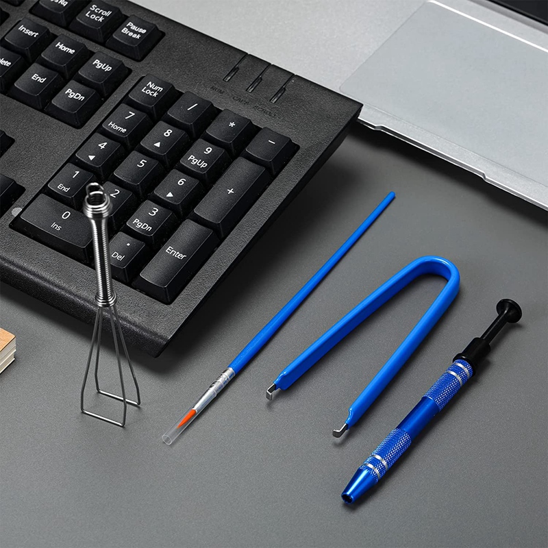 Keyboard lube switch puller kits metal stem Holder 4 prong tool puller keyboard cleaner tools for keyboard switch