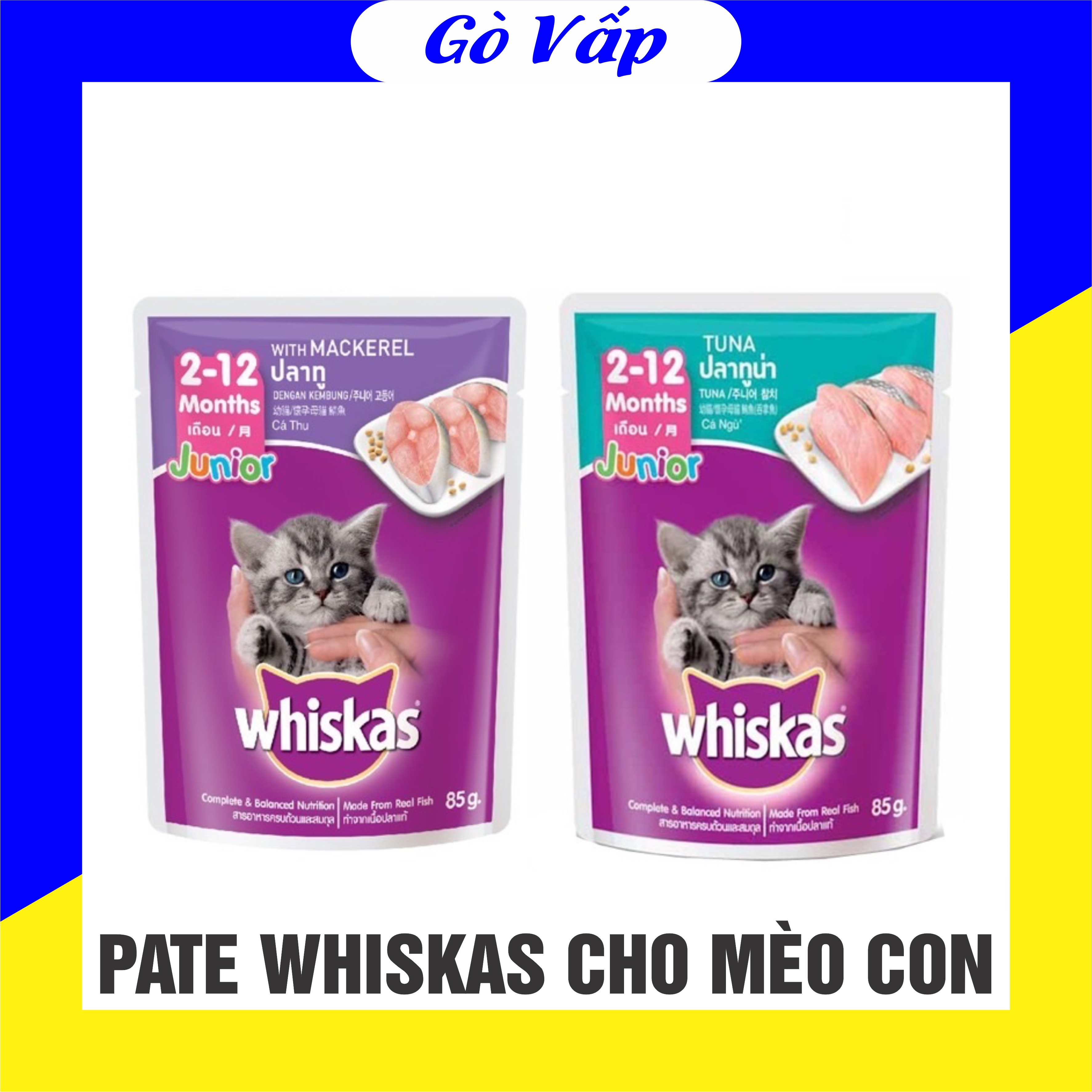 [Hoàn Tiền 10%] Pate Whiskas Junior - Pate dinh dưỡng cho mèo con