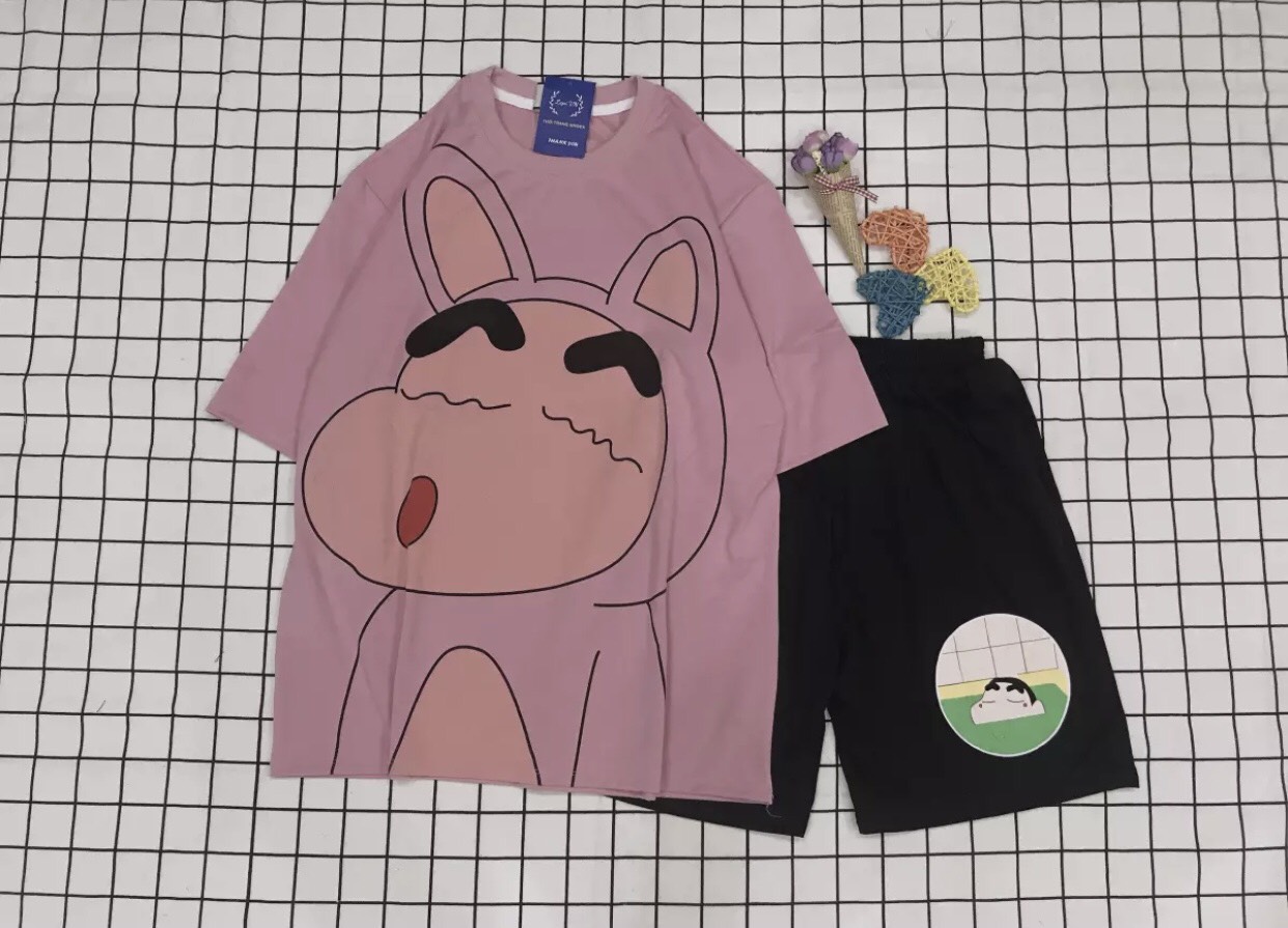 Đồ Bộ Cu Shin 3DCartoon Siêu Đẹp  Thun Coton  Freesize Dưới 70kg Nam Nữ Đều Mặc Đẹp  Đồ Bộ Hoạt Hình Dễ Thương TTSLB0056