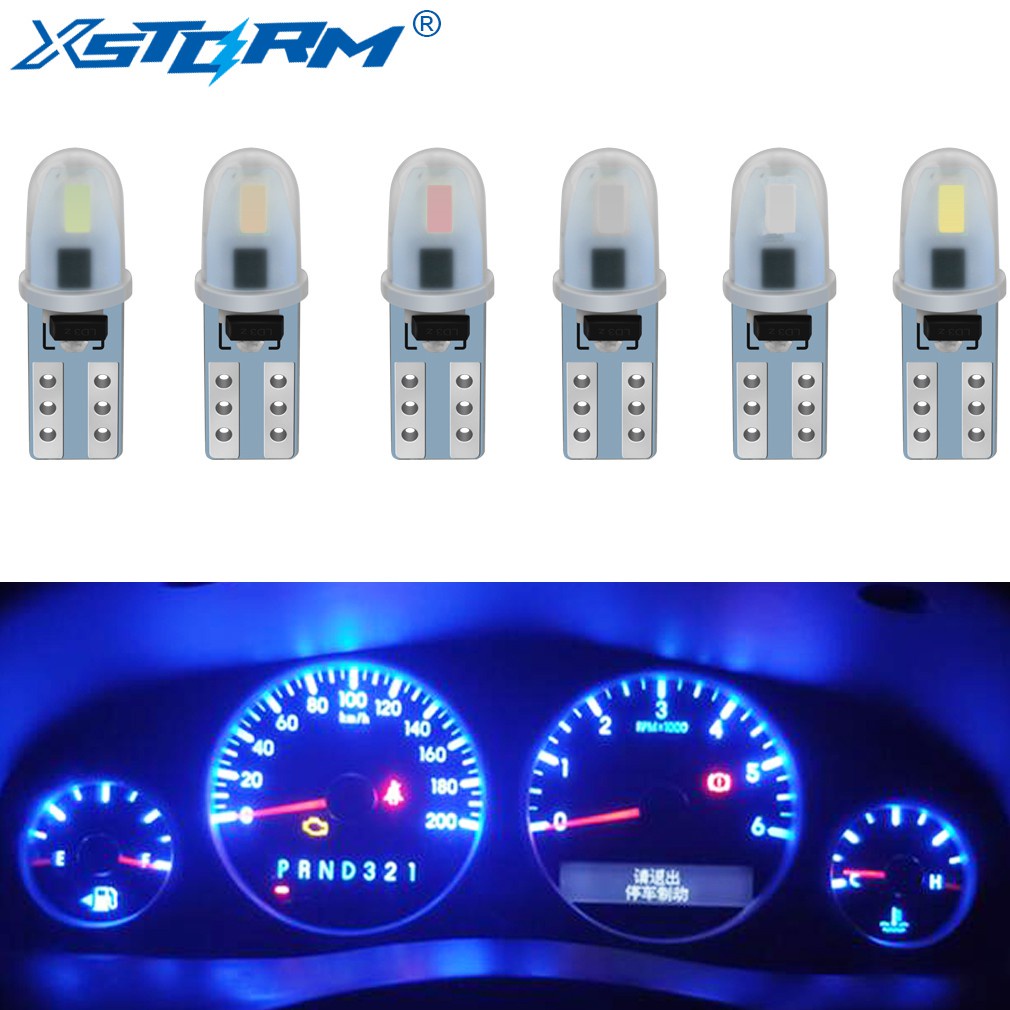 Đèn Led T5 Gắn Thay Thế Demi Xe Máy, Mặt Đồng Hồ Ô Tô T5 COB Silicone DC 12V