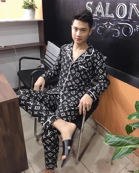 [Phúc Khang Store]💝 ĐẸP XUẤT SẮC 💝 Bộ Đồ Ngủ Dài Tay Chất Kate Bộ Pijama Lụa Dài Tay Phù Hợp Cả Nam Và Nữ R5T