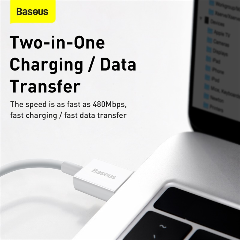 Baseus 2.4A Fast Charging USB Cable for iPhone 12 Pro Max Phone Charger Data Cable for iPhone 11 Pro 8 XR X 7 Plus USB Cable Fast Charge Cable