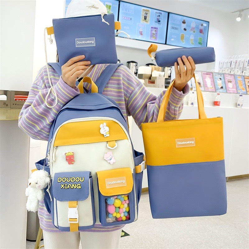 Balo 4 món thời trang sinh viên học sinh - DouDOU
