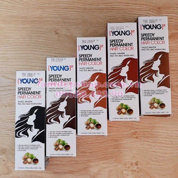 Nhuộm thảo mộc phủ bạc Young (60ml x 2) (Đã gồm trợ nhuộm)