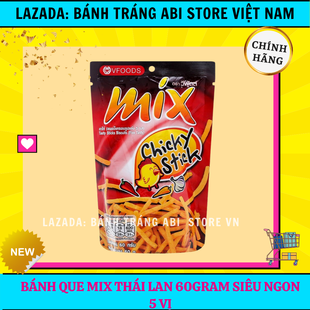 BÁNH SNACK QUE CỌNG NHẬP KHẨU THÁI LAN MIX 60G