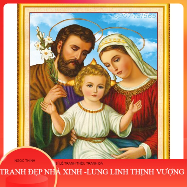 Tranh đính đá Gia đình Chúa 59*75cm VS095 - tự đính