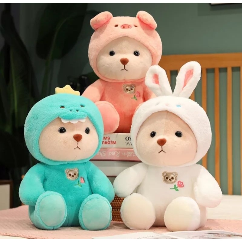 Gấu nhồi bông mặc áo đáng yêu 25cm