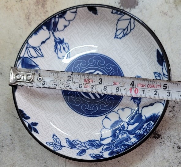 Dĩa tròn gốm sứ hoa văn Chữ Phúc 4D