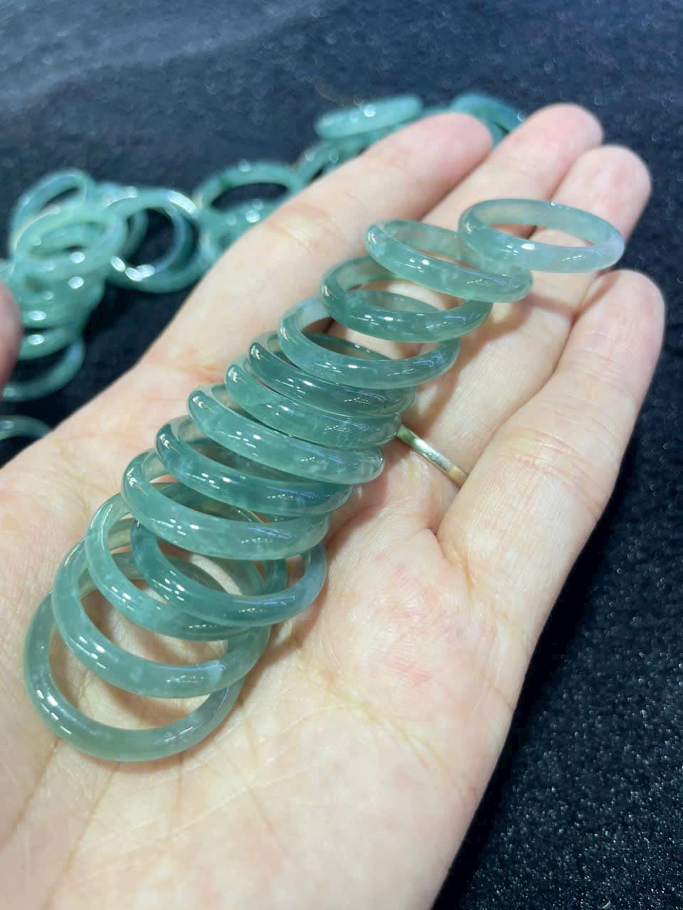 Nhẫn lam ngọc tự nhiên size từ 17mm-20mm