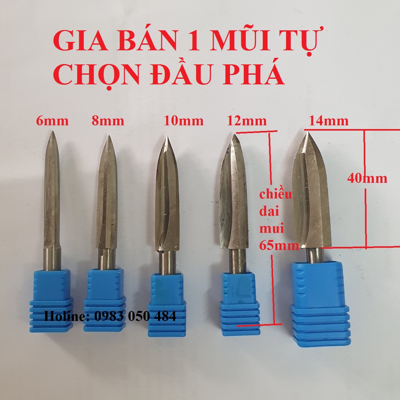 Mũi phá gỗ thô 3 cạnh siêu dài - mũi khắc gỗ làm lũa bonsai phá gốc cây