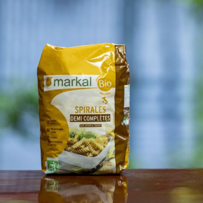 Mì xoắn bán lứt hữu cơ Markal 500g