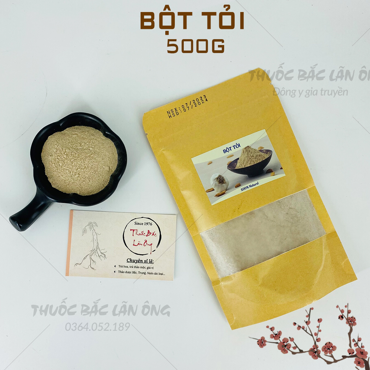 Bột tỏi ta nguyên chất 500g