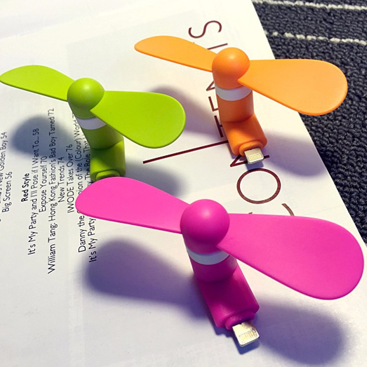 Quạt mini 2 cánh rời cho iOS (Xanh dương)