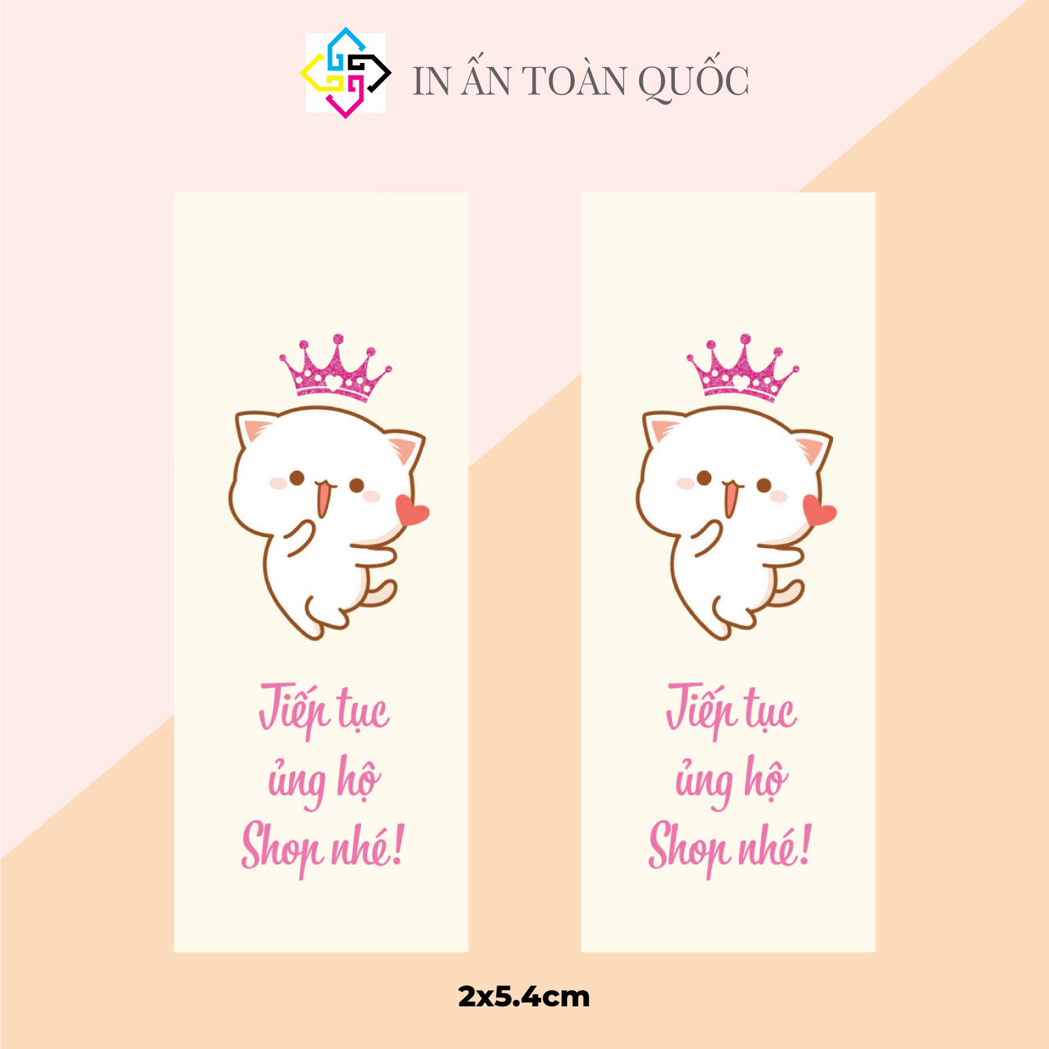 Thiệp cảm ơn khách hàng - thẻ cảm ơn - thư cám ơn khách hàng cho shop bán hàng online - giấy dày sang trọng-size 5.4x2cm - 100 Thiệp