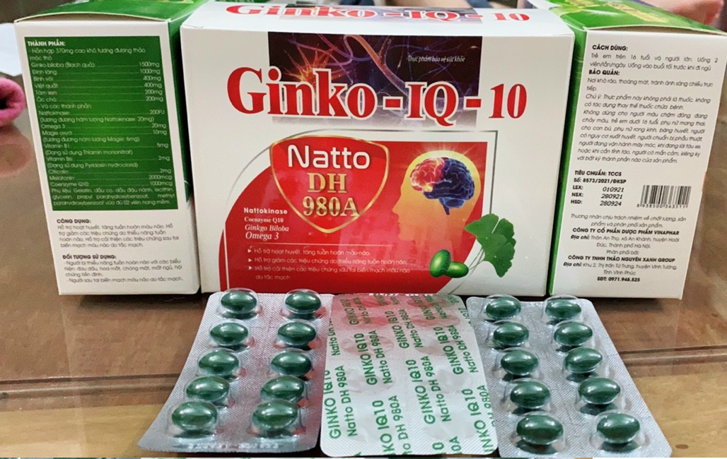 [ hôp 100 viên] viên uống bổ não ginkgo natto 1200mg - france group - giúp tăng cường lưu thông máu não, hỗ trợ giảm di chứng sau tai biến mạch máu não 3