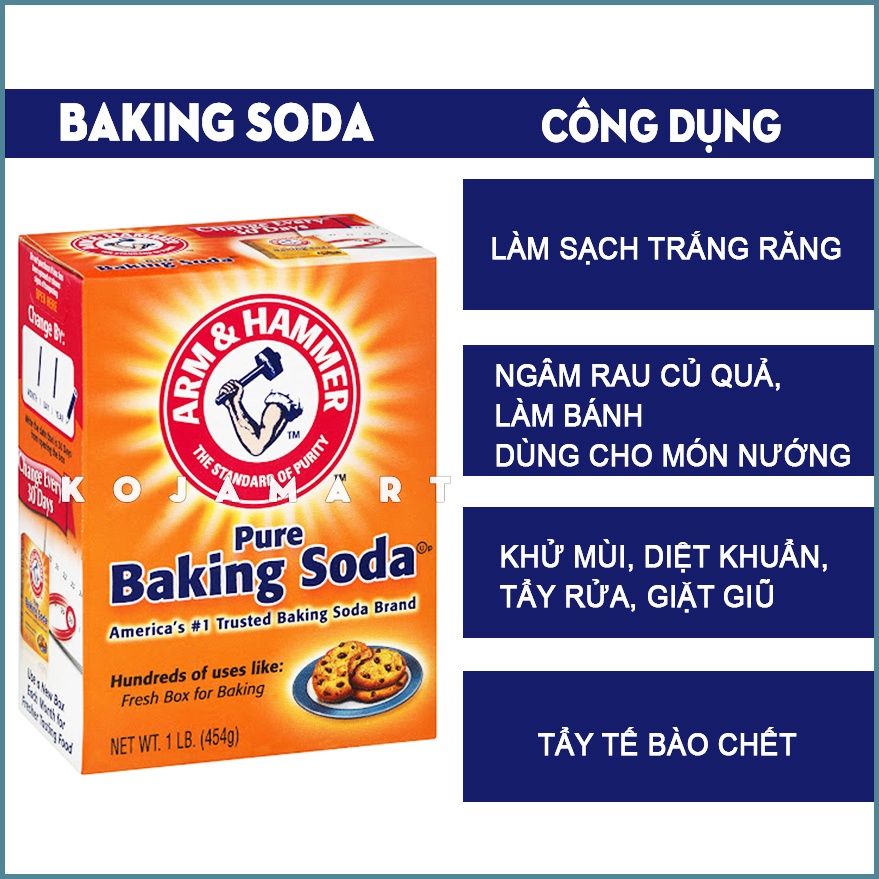 Baking Soda trắng răng - Backing soda Làm sạch răng miệng