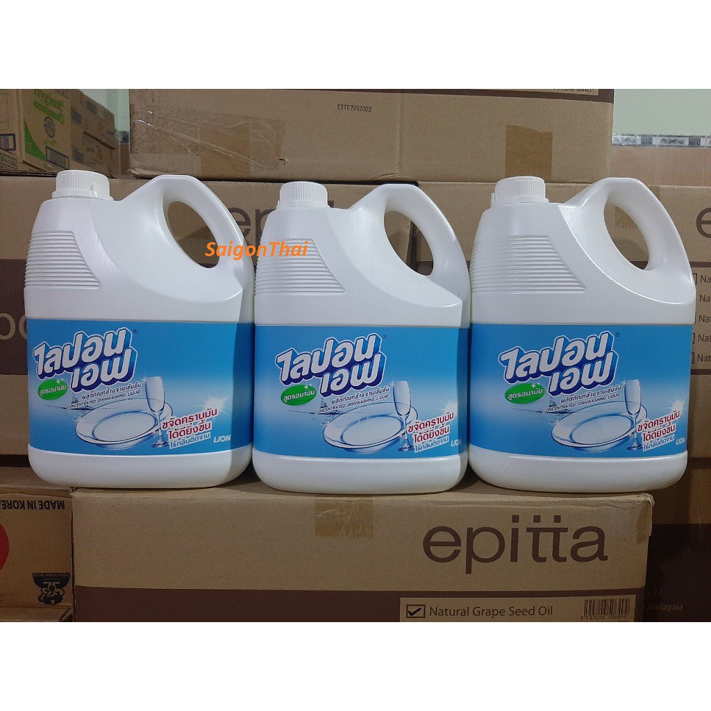 [HCM]Nước rửa chén LiponF Không mùi Can 3600ml trắng ( Thái Lan)