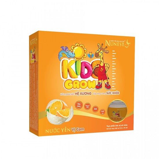 Nước Yến Nunest Kid Hương Cam (Lốc 6 lọ x 70ml)