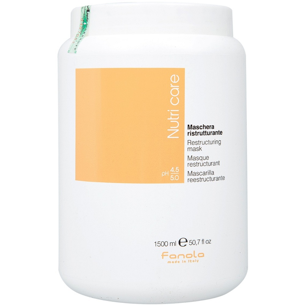 Mặt nạ ủ tóc fanola 1.500ml phục hồi tóc hư tổn nutricare restructuring mask.