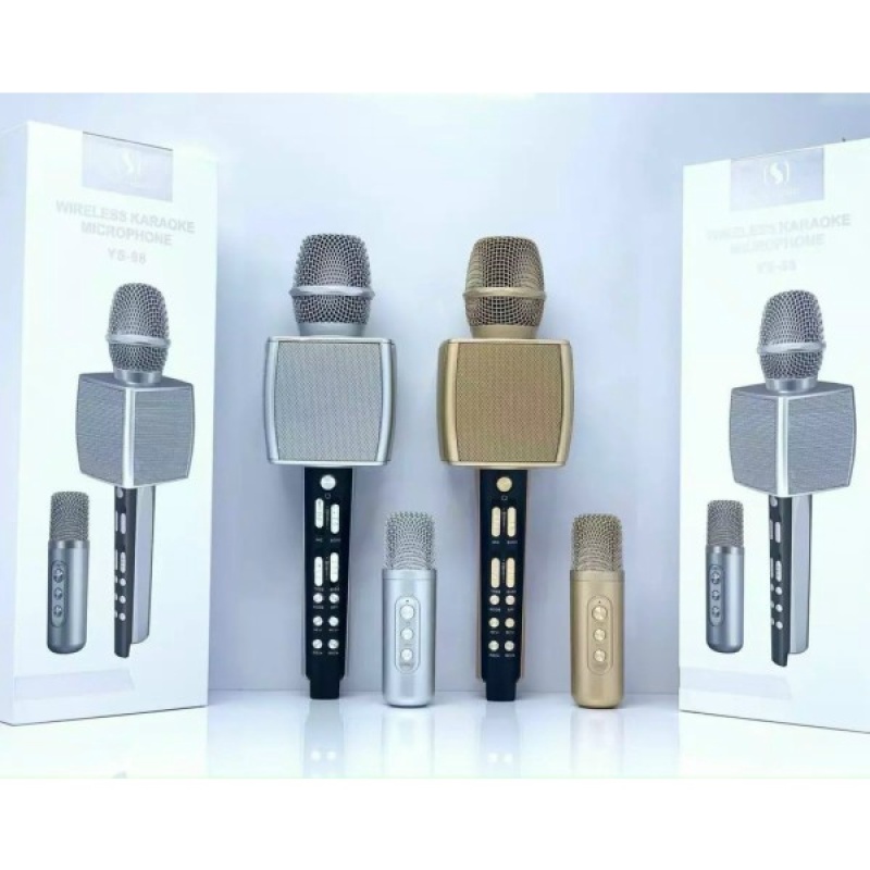 Loa mic bluetooth YS98 là dòng Micro Karaoke Bluetooth cao cấp tích hợp loa Bass không dây-Kèm 1 Mic hát song ca