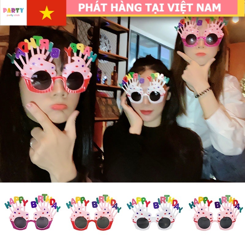 Giá bán Mắt kính thiết kế chữ Happy Birthday trang trí tiệc tùng đồ trang trí sinh nhật