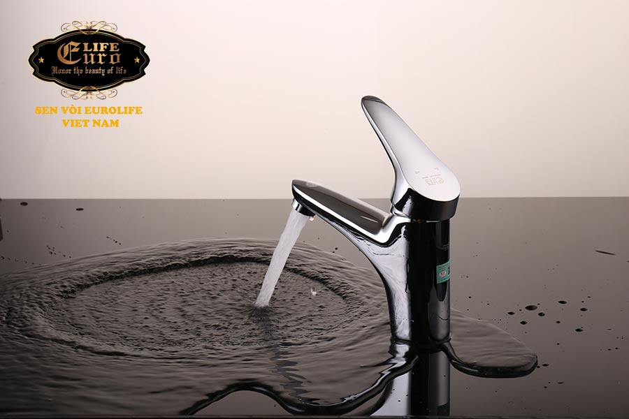 (Có Video) Vòi lavabo nóng lạnh Đồng mạ Chrome Eurolife EL-LOT 02 (Trắng bạc)