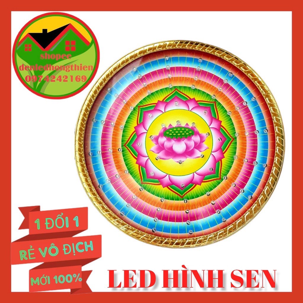 Đèn hào quang cơ và led, hình sen và hình vạn