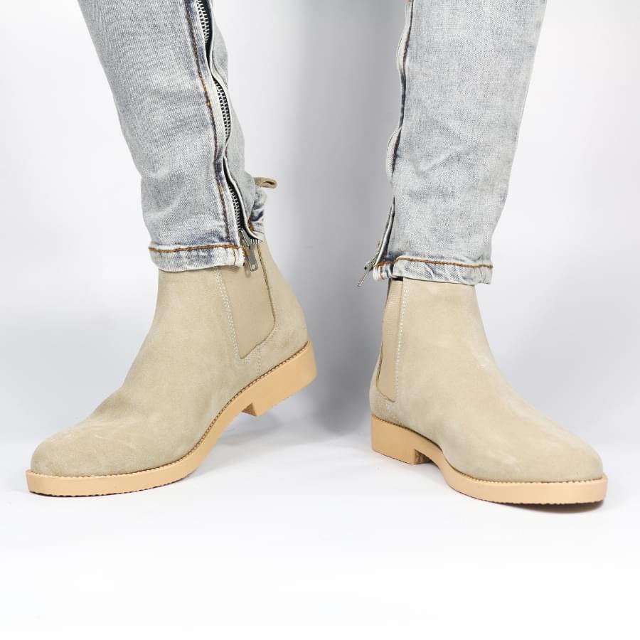 Giày Chelsea Boots Tan Da Lộn Cao Cấp