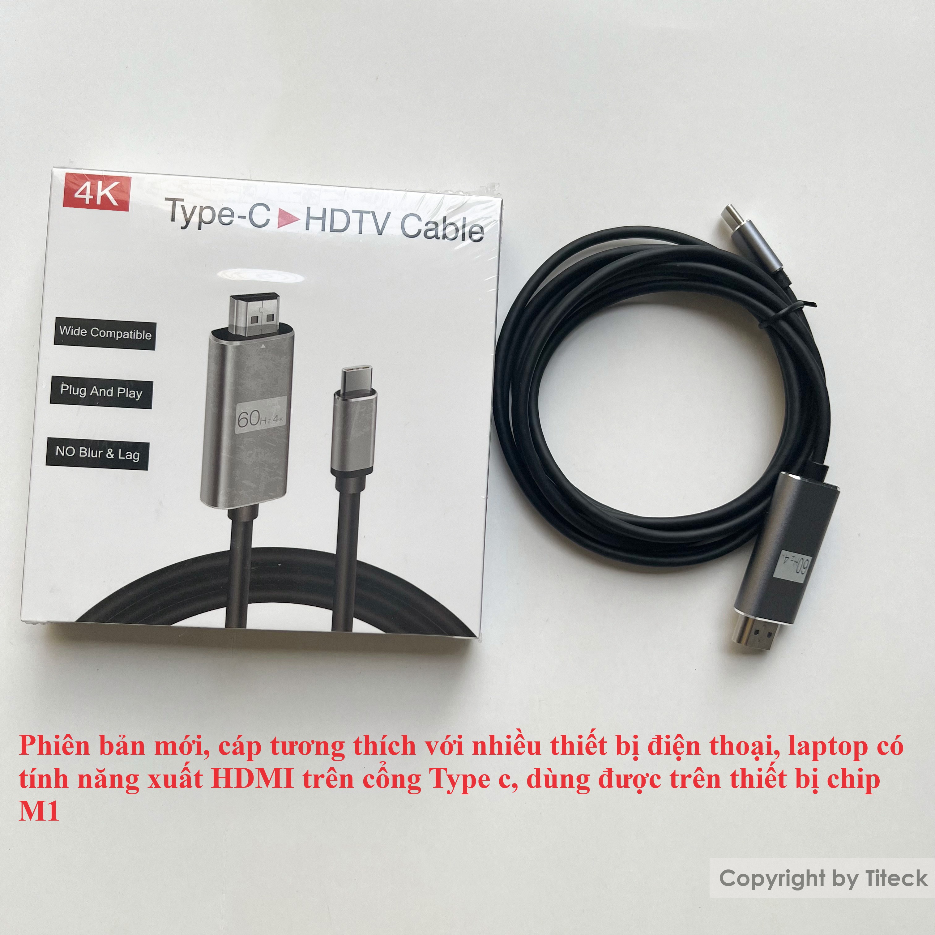 Cáp chuyển đổi USB Type C to HDMI 4K@60Hz