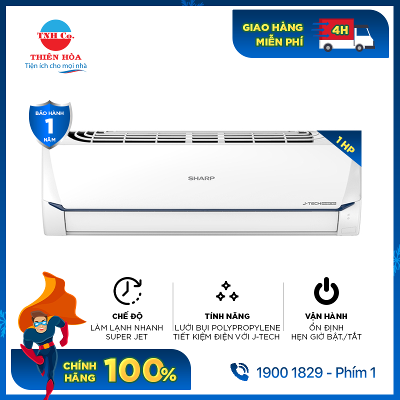 Bảng giá Máy lạnh Sharp inverter 1 HP AH-X9XEW