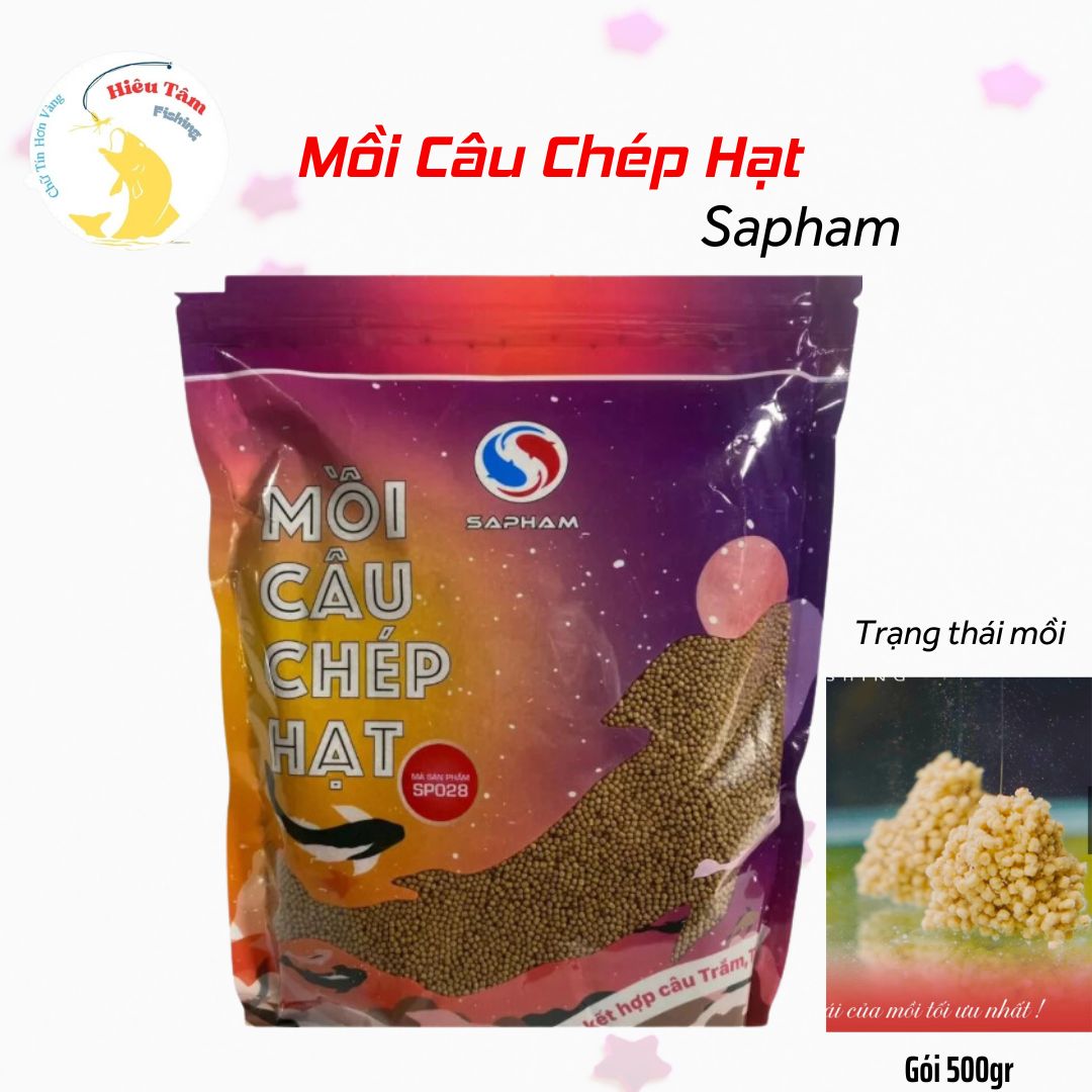 Mồi câu cá Chép Hạt Sapham dạng hạt mồi nhẹ gói 500gr