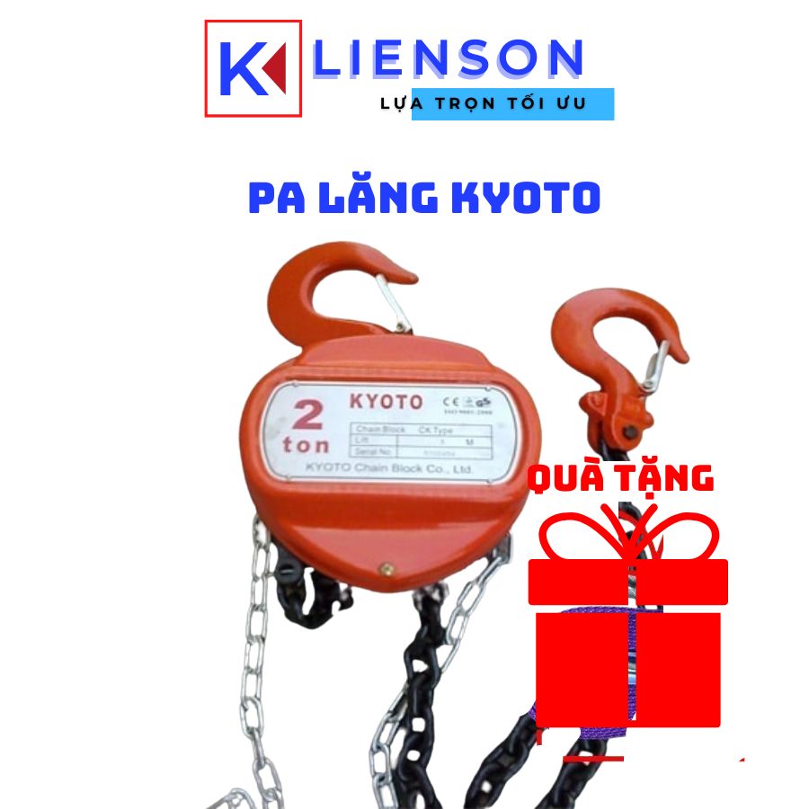 Pa lăng xích kéo tay  2 tấn 2.5m xích Kyoto sản xuất theo tiêu chuẩn Japan palangtải trọng 2 tấn 2.5m xích