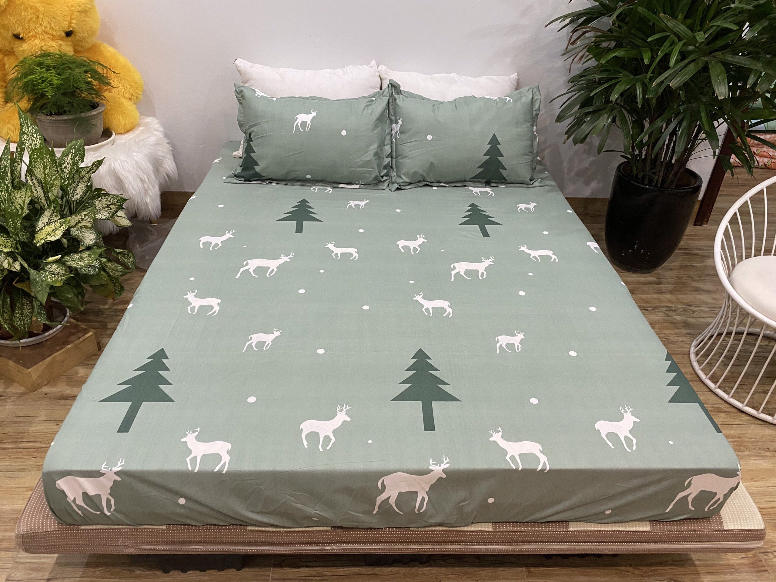 Set Ga Gối Mẫu Hươu Thông P43