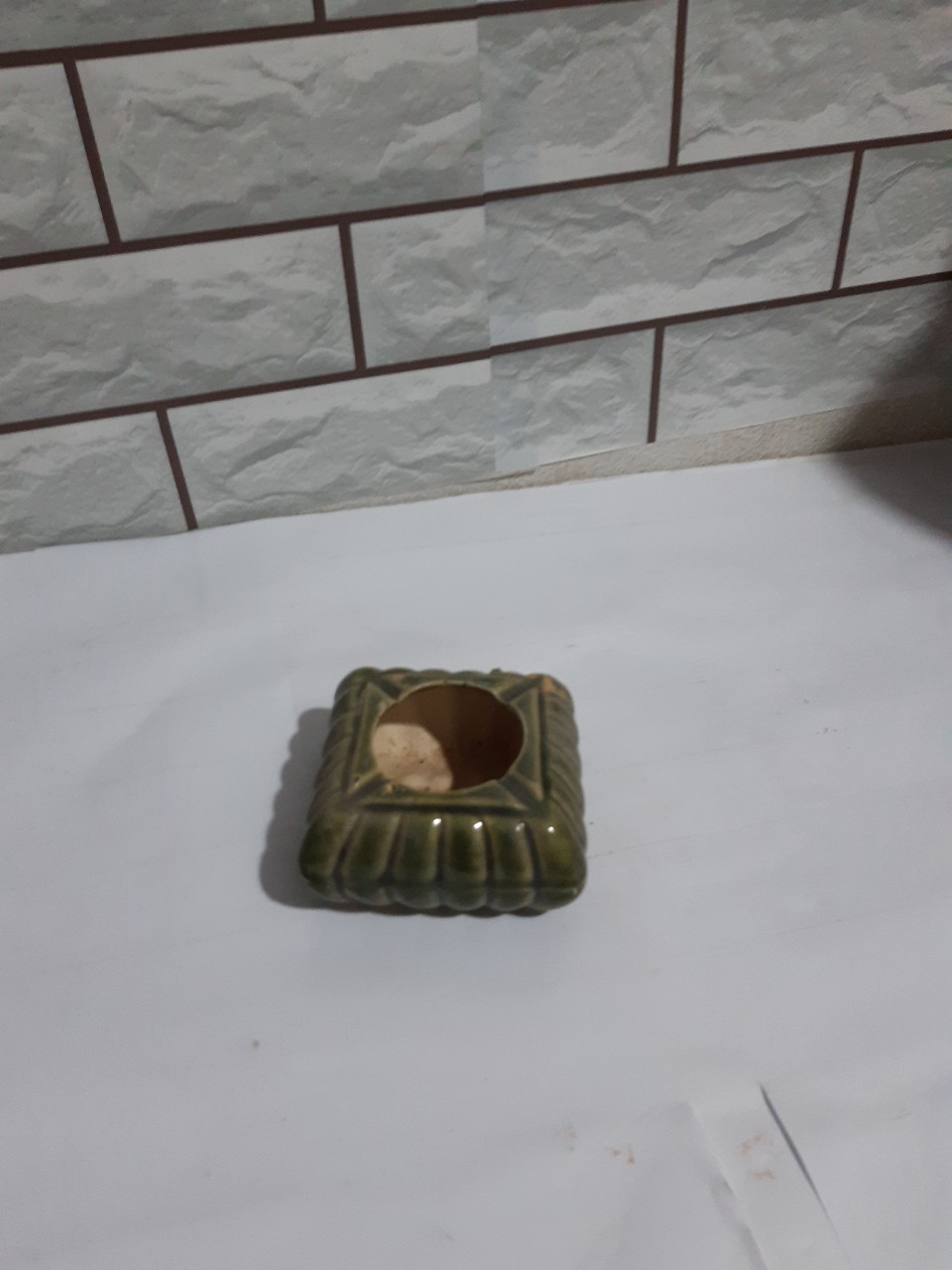 [HCM]Gạt tàn men xanh xưa 5*10 cm