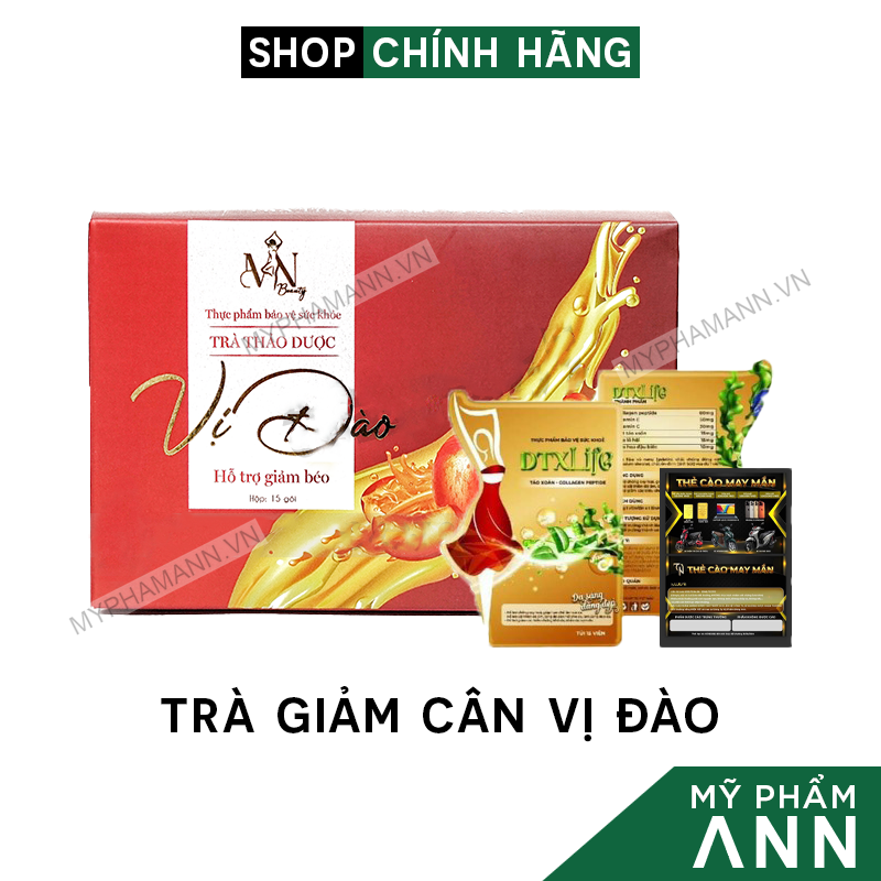 Trà giảm cân vị đào đông anh - trà đào nguyễn huỳnh như chính hãng