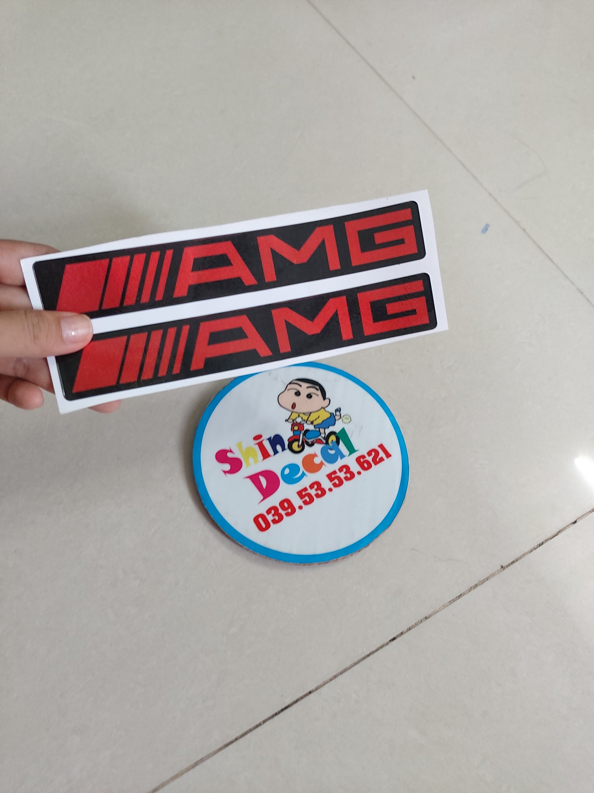 Tem dán phuộc gấp xi AMG