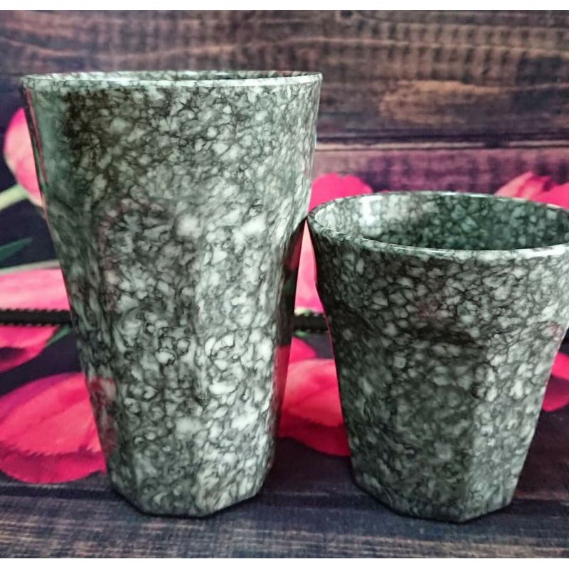 Ly(cốc) uống nước, trà nhựa Melamine vân đá đen