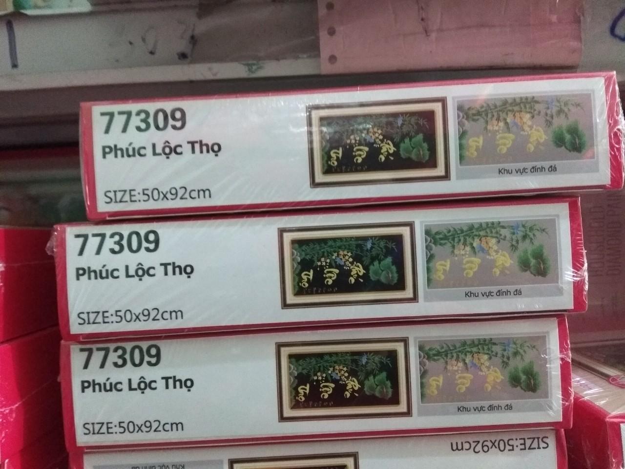 [HCM]Tranh đính đá phúc lộc thọ cây trúc 77309