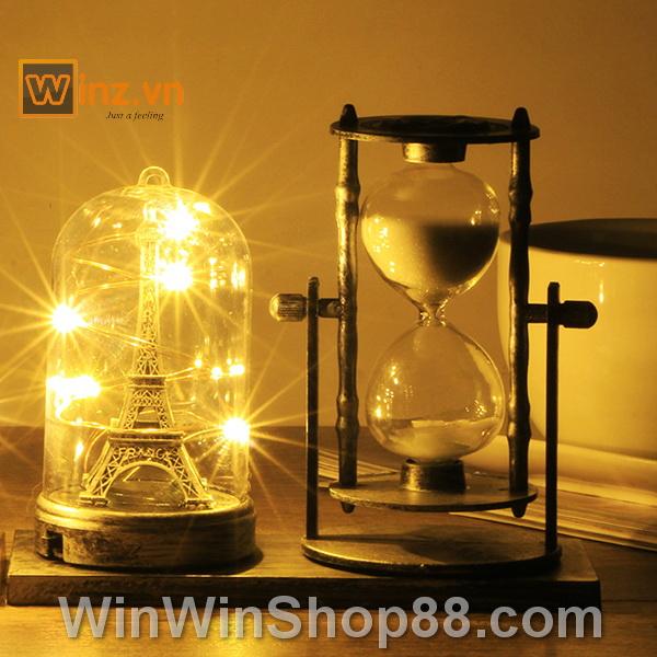 [FREESHIP MAX 15K][HCM]Quả cầu đèn led tháp Eiffel và đồng hồ cát